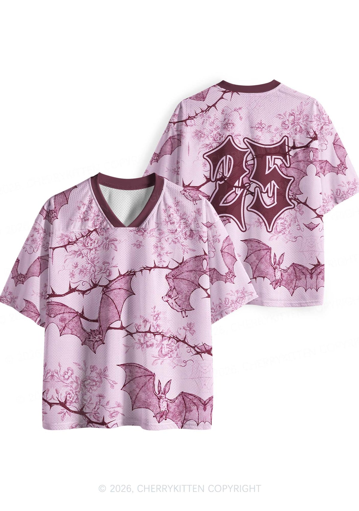 Pink Bat Y2K Sport Jersey Shirts Cherrykitten