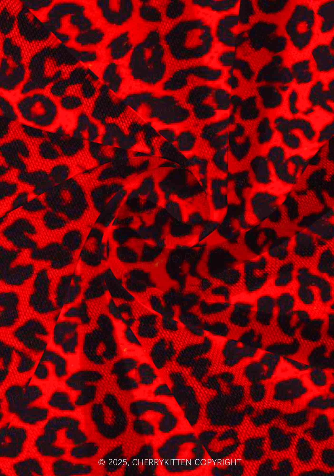Red Leopard Y2K Print Mini Layered Skirt Cherrykitten