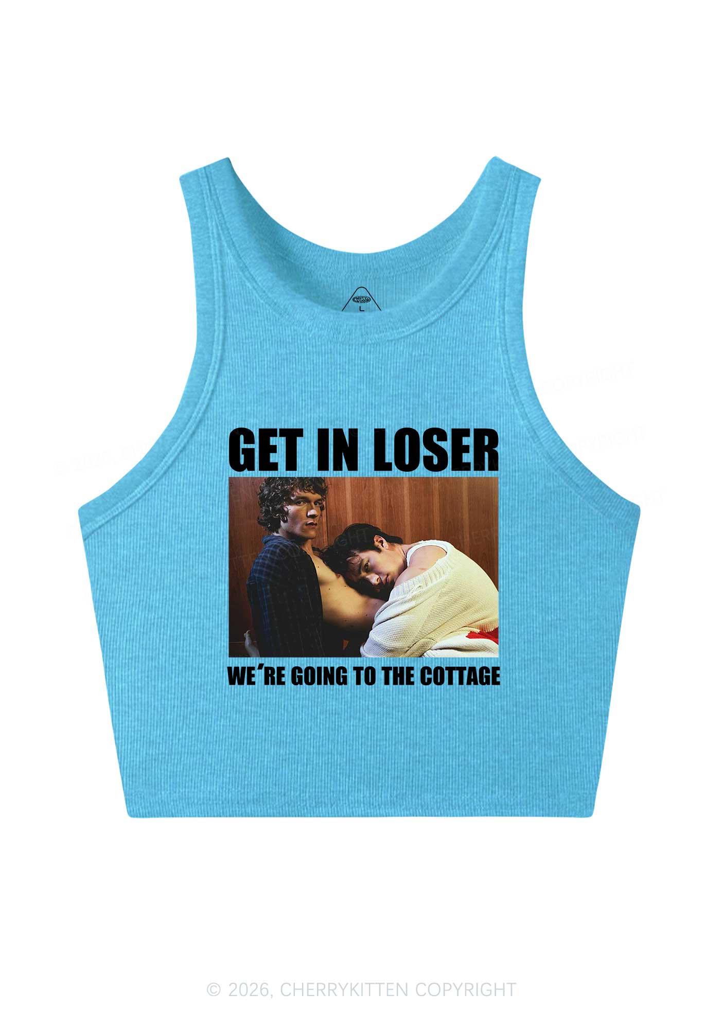 We Are Going To Cottage HR Y2K Crop Tank Top Cherrykitten