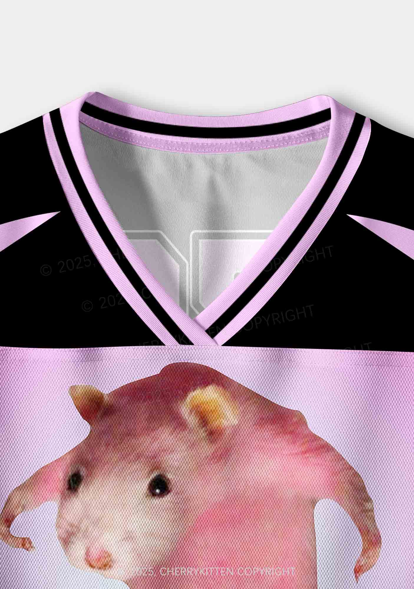 Custom Black Ratz Y2K Crop Sport Jersey Shirts Cherrykitten