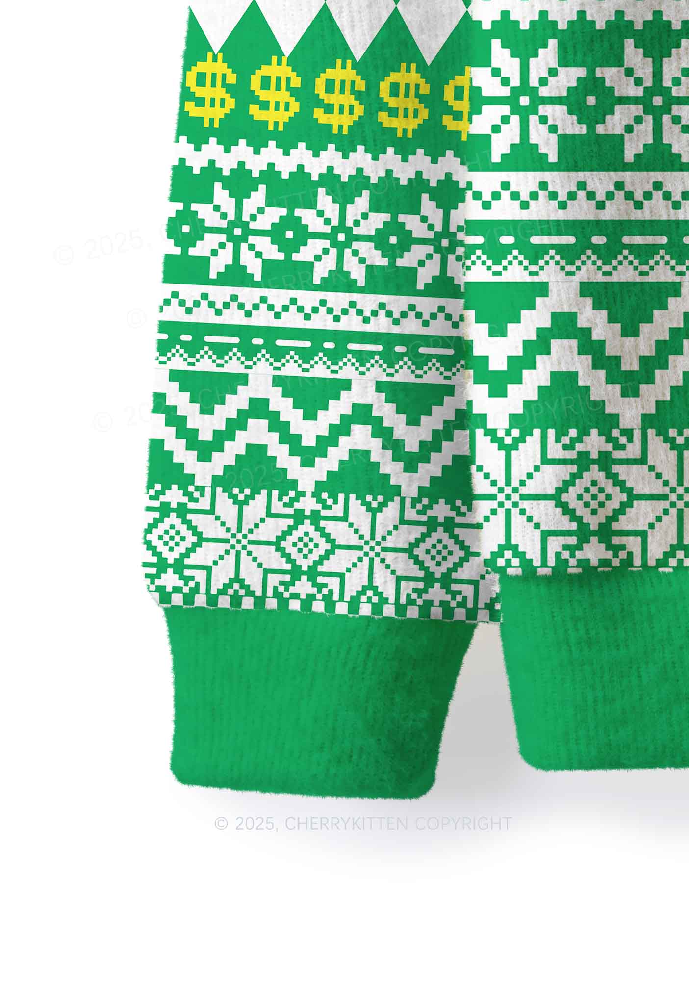 I Only Accept Apologies In Cash Y2K Christmas Knit Sweatshirt Cherrykitten