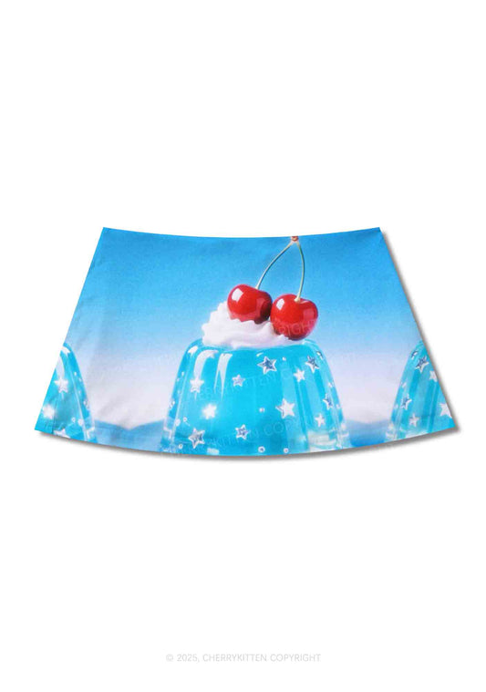 Cherry Jelly Y2K Print Mini Skirt Cherrykitten
