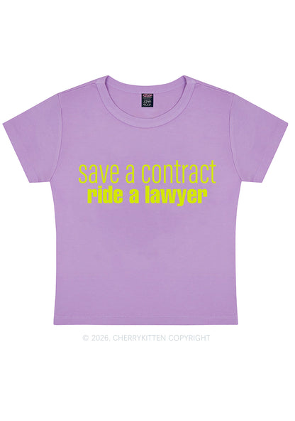 Save Contract Ride Lawyer Y2K Baby Tee Cherrykitten