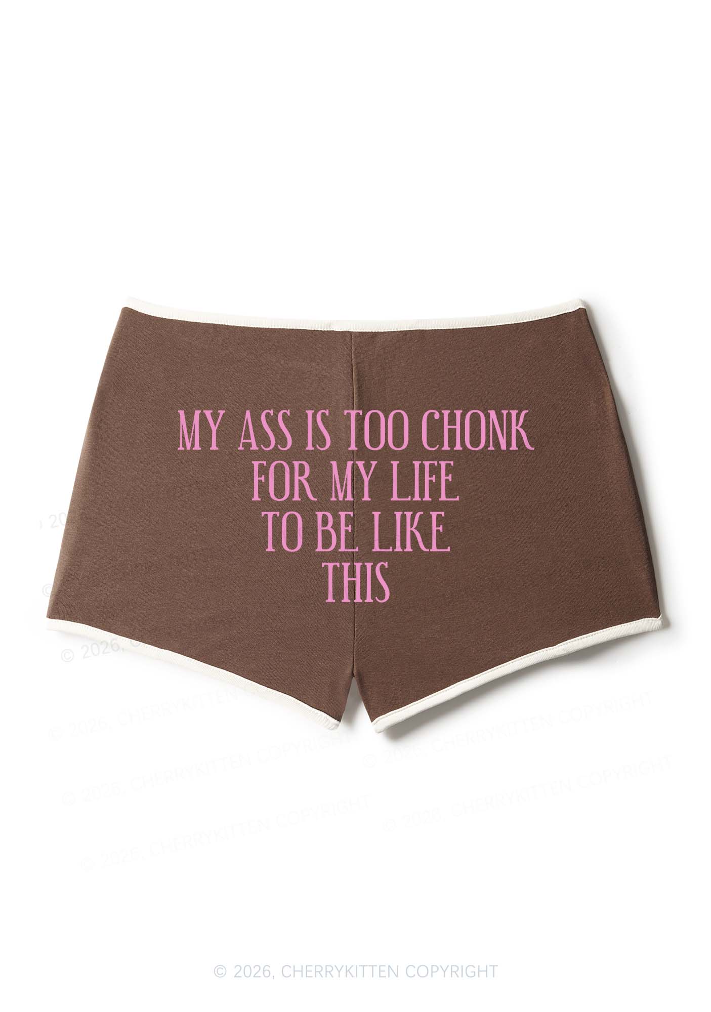 My Axx Is Too Chonk Y2K Booty Shorts Cherrykitten