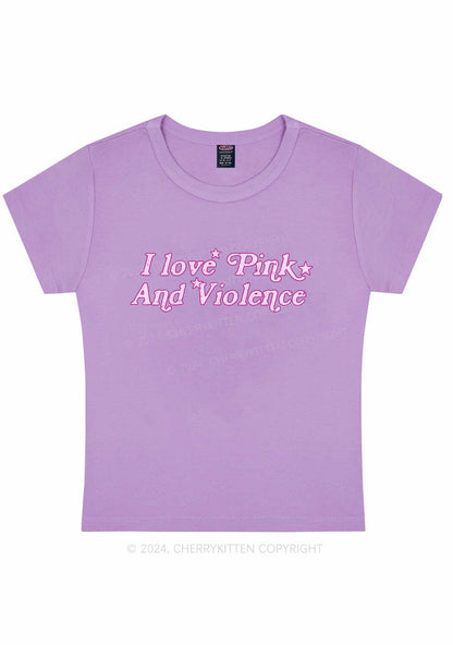 Curvy I Love Pink Y2K Baby Tee Cherrykitten
