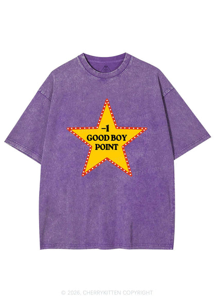 Minus One Good Boy Point Y2K Shirts Washed Tee Cherrykitten