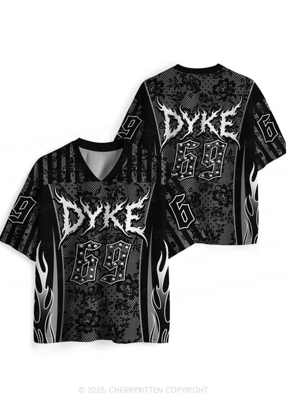 Punk Rivets Dyke Pride Y2K Sport Jersey Shirts Cherrykitten