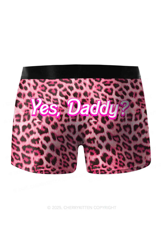Yes Daddy Valentine's Day Y2K Print Men Boxer Briefs Cherrykitten