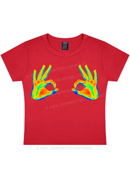 Thermal Ok Y2K Baby Tee Cherrykitten