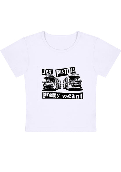 Curvy SP Band Pretty Vacant Baby Tee