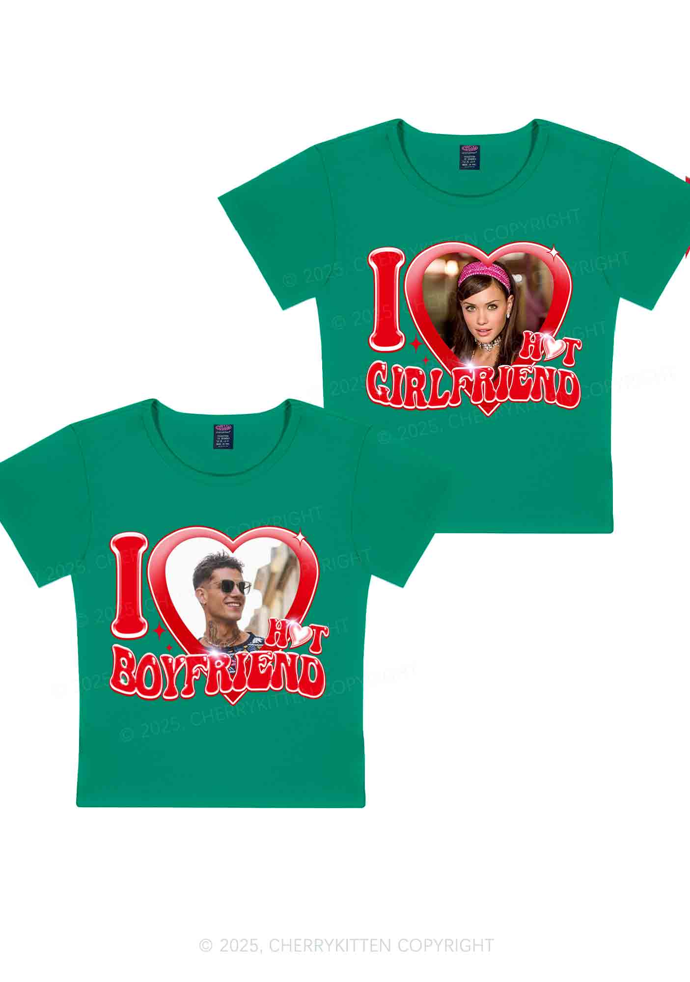 Custom I Love My Hot GF BF Y2K Valentine's Day Baby Tee Cherrykitten