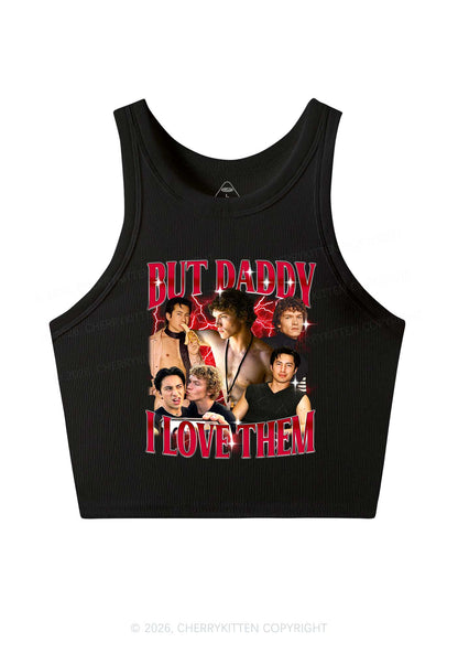 But Daddy I Love These Guys HR Y2K Crop Tank Top Cherrykitten