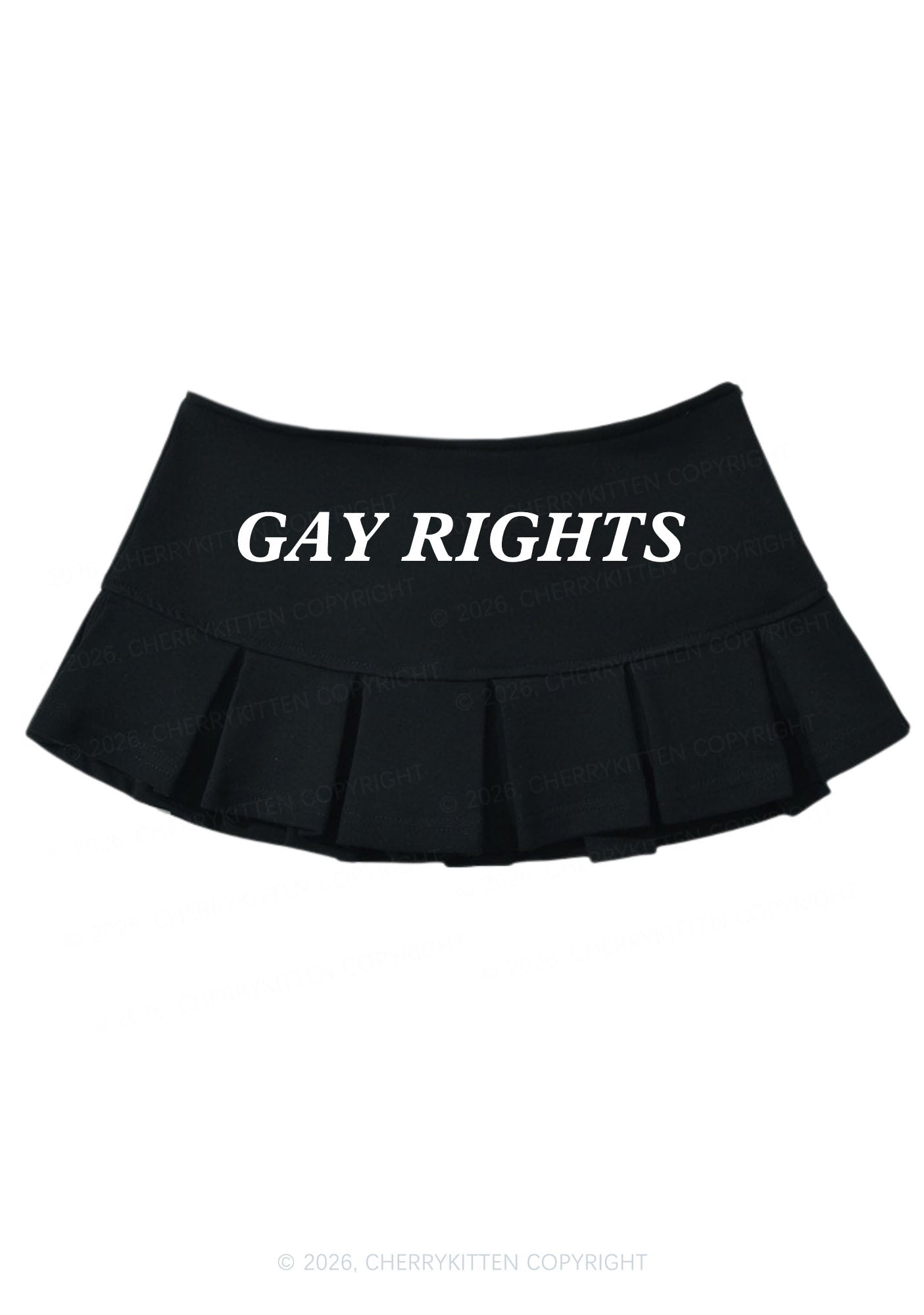 Gay Rights Pride Y2K Mini Pleated Skirts Cherrykitten