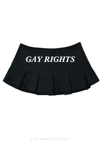 Gay Rights Pride Y2K Mini Pleated Skirts Cherrykitten