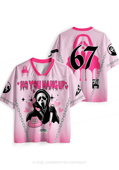 Halloween Pink No You Hang Up Y2K Sport Jersey Shirts Cherrykitten