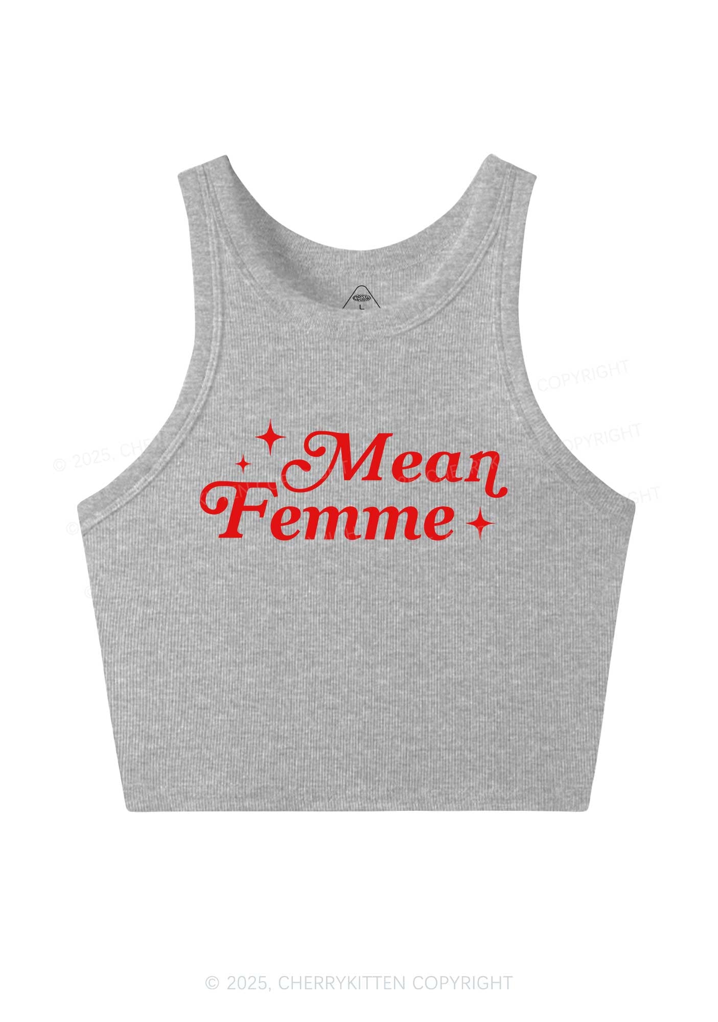 Mean Femme Pride Y2K Crop Tank Top Cherrykitten