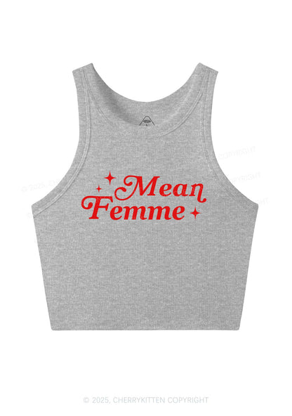 Mean Femme Pride Y2K Crop Tank Top Cherrykitten