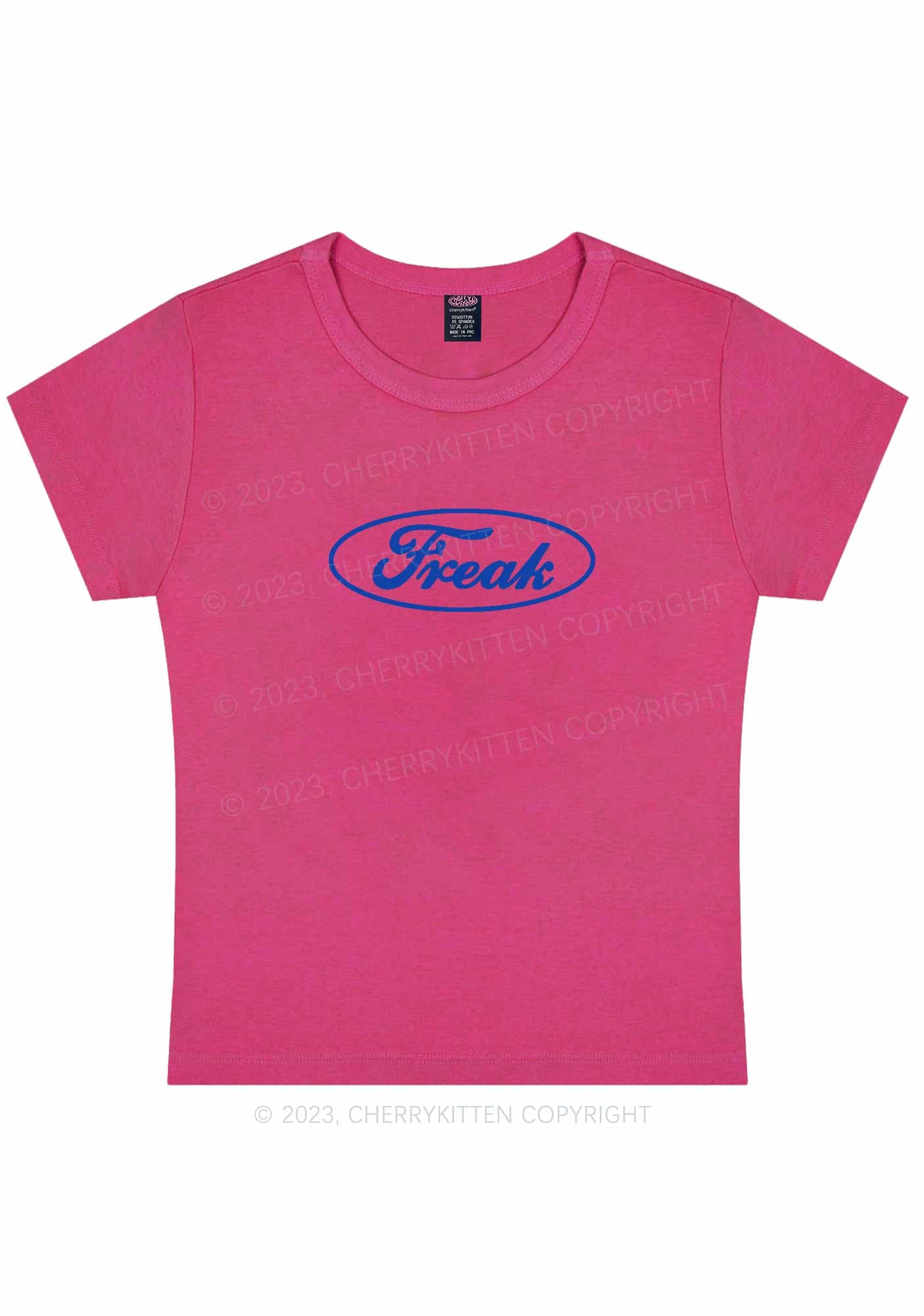 Cherrykitten Curvy Oval Freak Y2K Baby Tee Cherrykitten for Sale