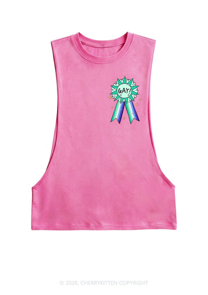 Medal For Gay Pride Y2K Men Muscle Side Cutoff Tank Top Cherrykitten