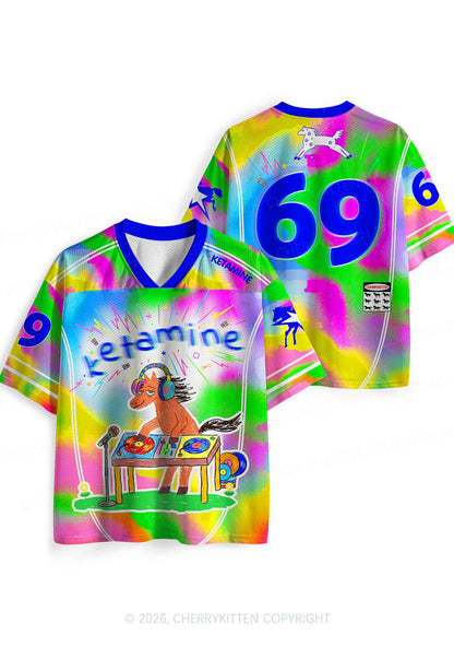 Rainbow K DJ Pony Y2K Sport Jersey Shirts Cherrykitten