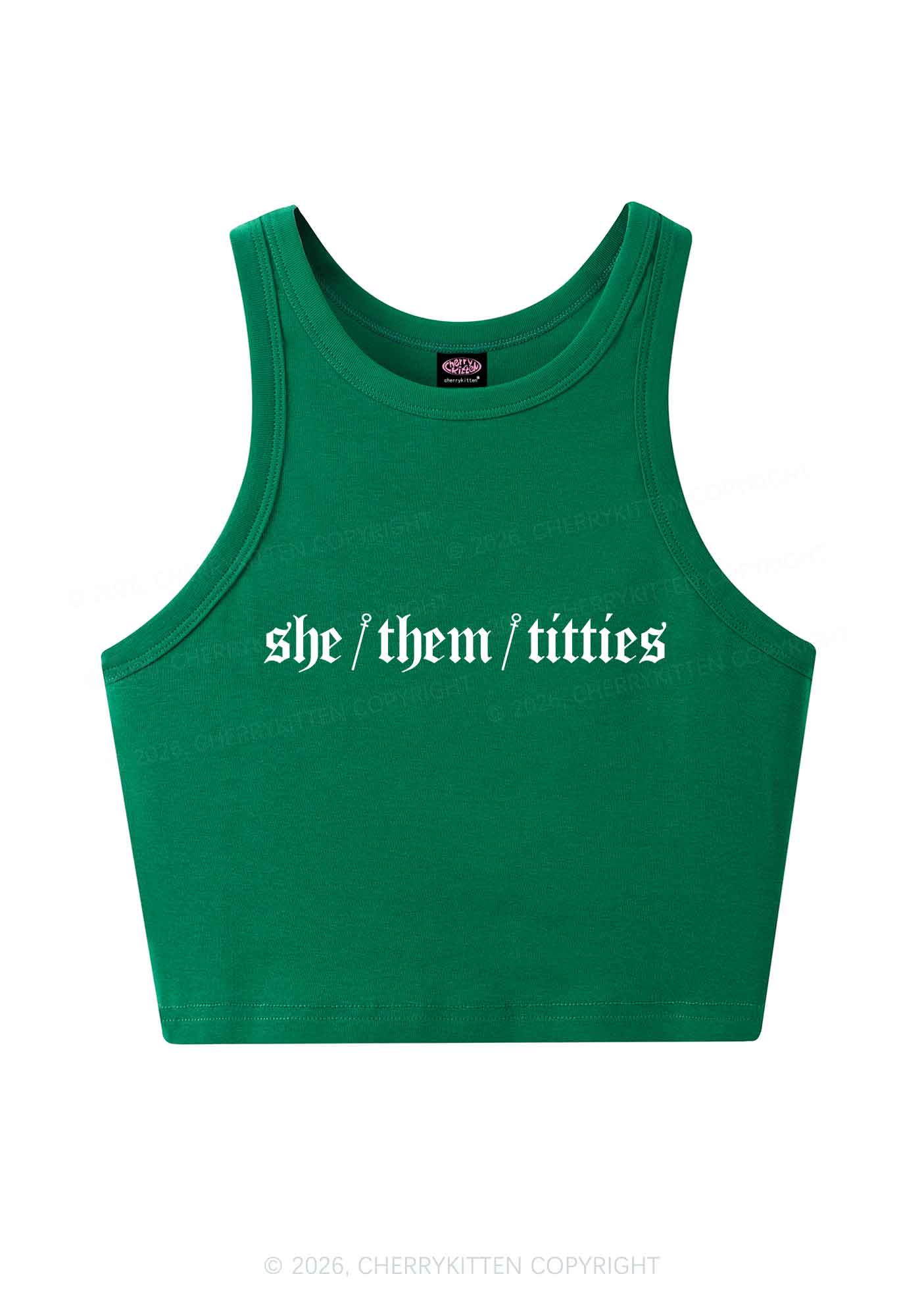 She Them Txtties Pride Y2K Crop Tank Top Cherrykitten