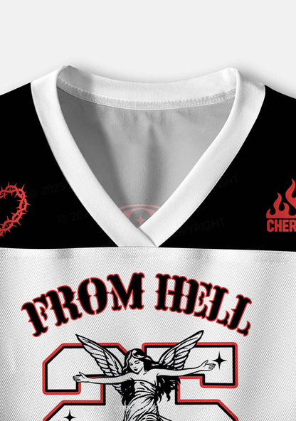 Custom Angel From Hell Y2K Crop Sport Jersey Shirts Cherrykitten