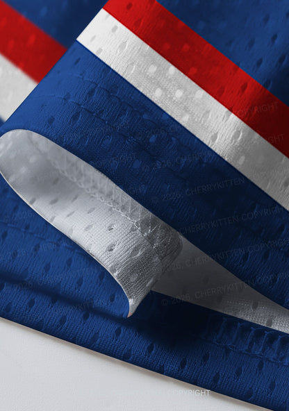 Blue Hockey HR Y2K Sport Jersey Shirts Cherrykitten