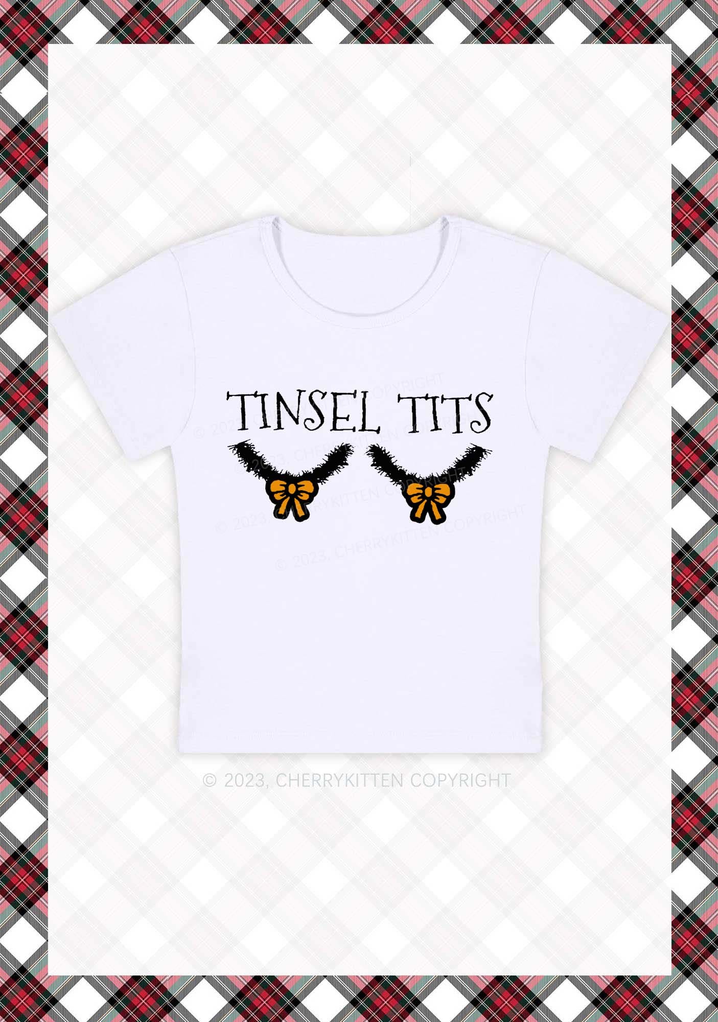 Tinsel Txts Christmas Baby Tee Cherrykitten