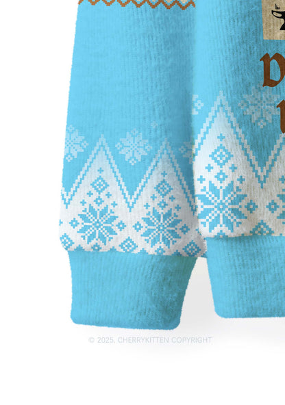 Dead Inside Y2K Christmas Knit Sweatshirt Cherrykitten