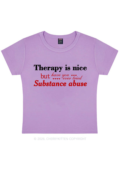 Have You Ever Tried Substance Abuse Y2K Baby Tee Cherrykitten