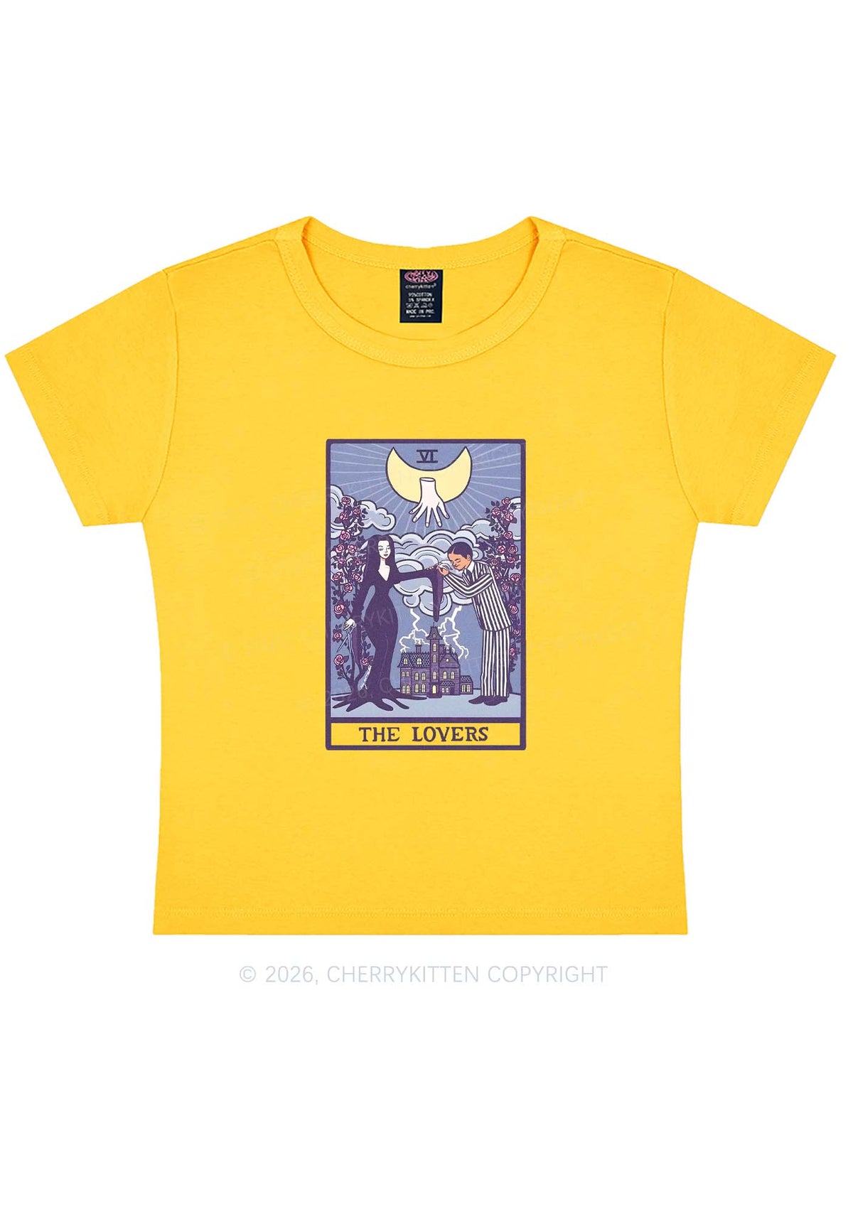 Halloween The Lovers Y2K Baby Tee Cherrykitten