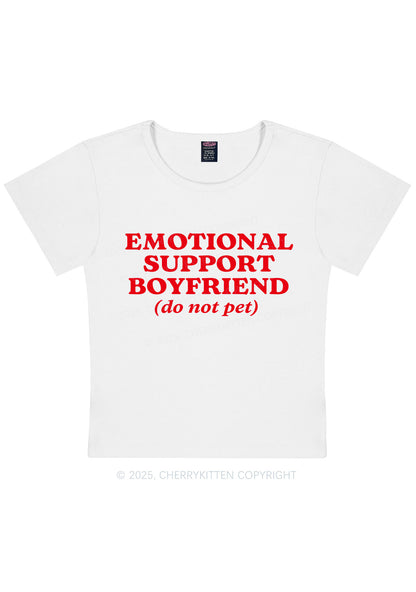 Emotional Support Boyfriend Valentine's Day Y2K Baby Tee Cherrykitten