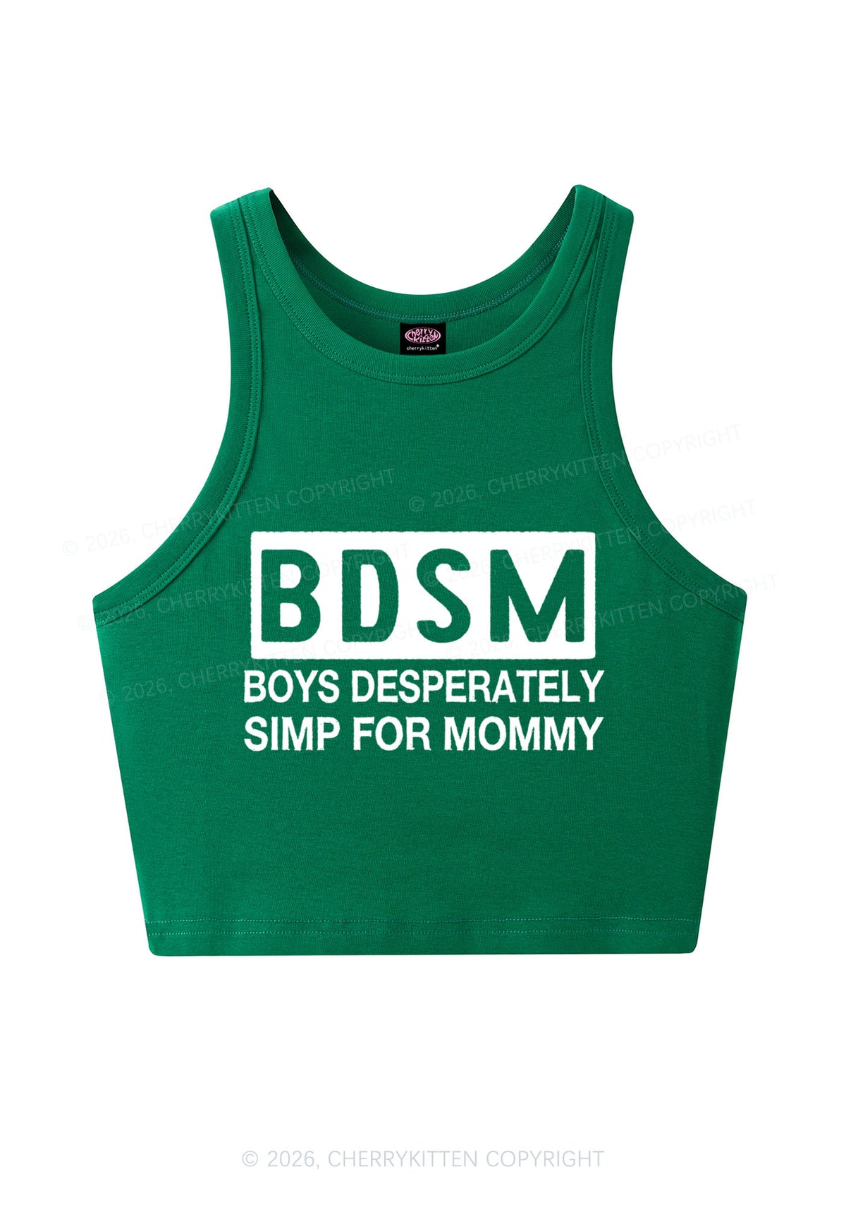Boys Desperately Simp For Mommy Y2K Crop Tank Top Cherrykitten