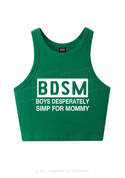 Boys Desperately Simp For Mommy Y2K Crop Tank Top Cherrykitten
