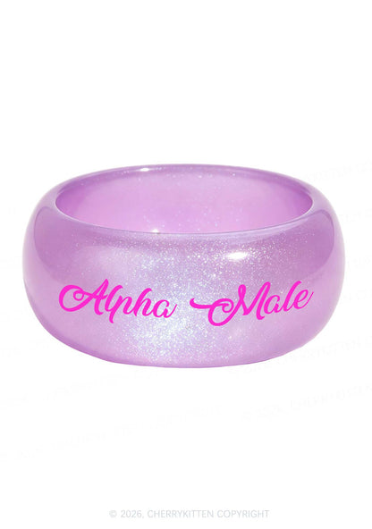 Alpha Male Y2K Cuff Bangle Cherrykitten