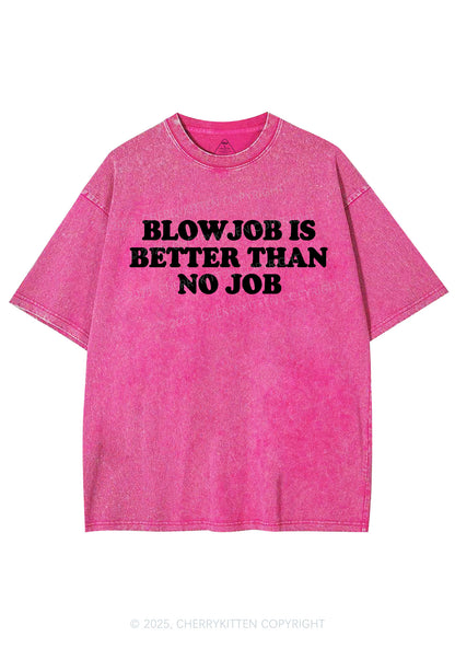 Blxwjob Is Better Y2K Shirts Washed Tee Cherrykitten