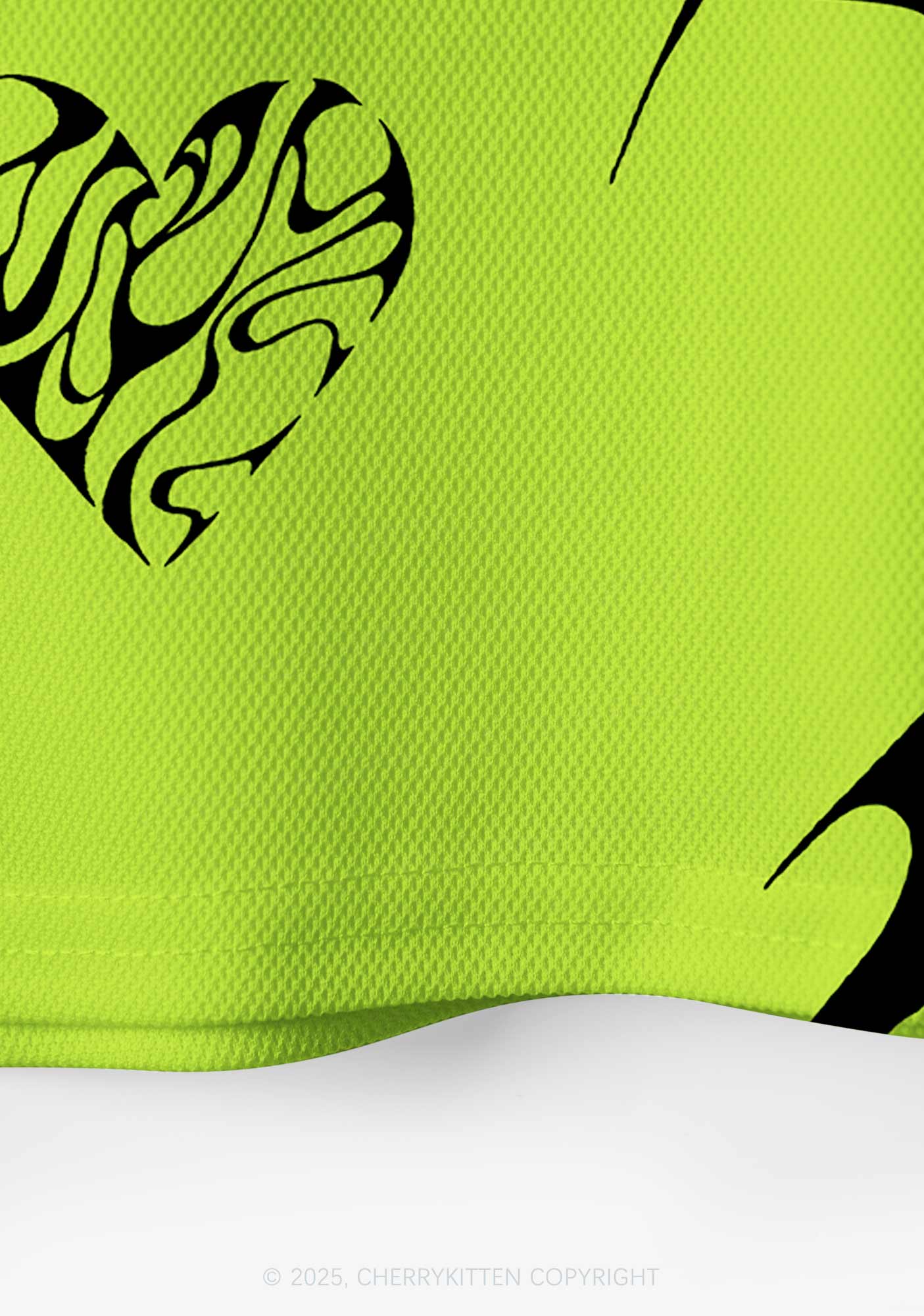 Custom Lime Green Cxxt Y2K Crop Sport Jersey Shirts Cherrykitten