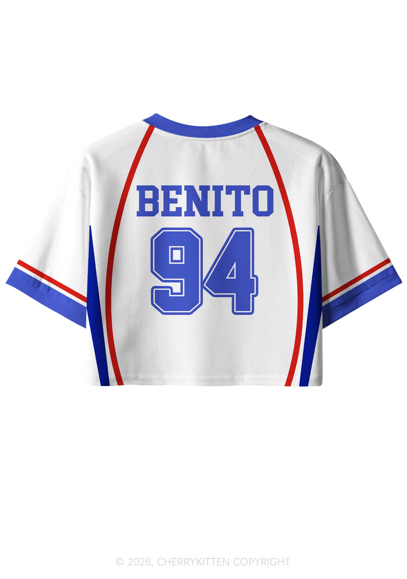 White Football Bunny Y2K Crop Sport Jersey Shirts Cherrykitten