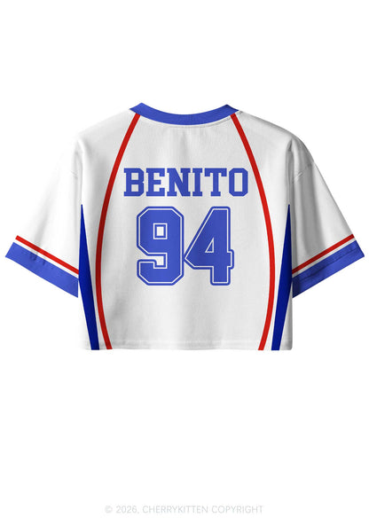 White Football Bunny Y2K Crop Sport Jersey Shirts Cherrykitten