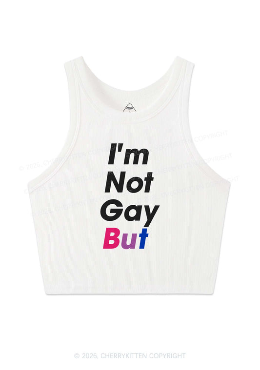 Im Not Gay But Pride Y2K Crop Tank Top Cherrykitten