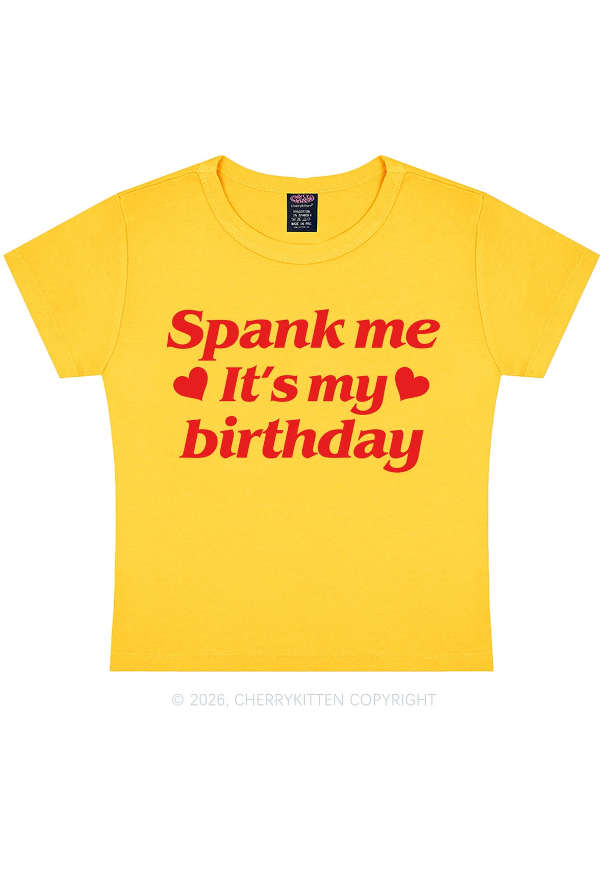 Spank Me Its My Birthday Heart Y2K Baby Tee Cherrykitten