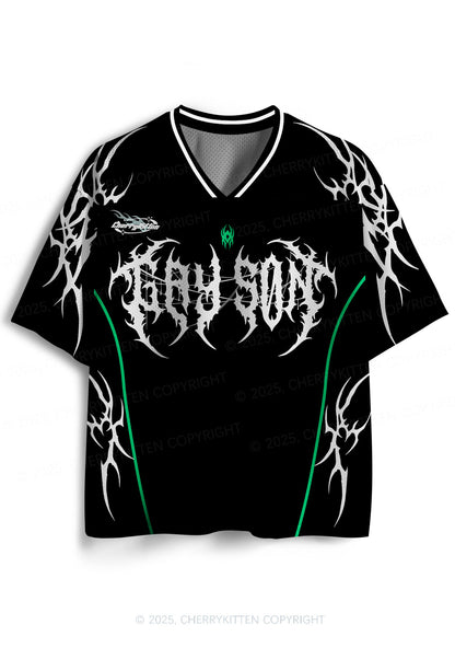 Custom Black Gay Son Pride Y2K Sport Jersey Shirts Cherrykitten