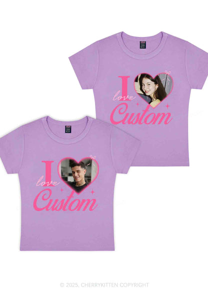 I Love Custom Y2K Valentine's Day Baby Tee Cherrykitten