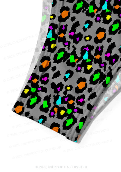 Color Leopard Y2K Print Bikini Set Cherrykitten