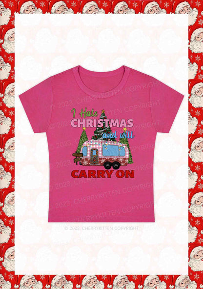 I Hate Christmas And Will Carry On Y2K Baby Tee Cherrykitten