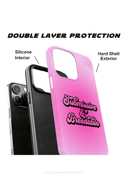 Submissive And Breedable Y2K Phone Case Cherrykitten