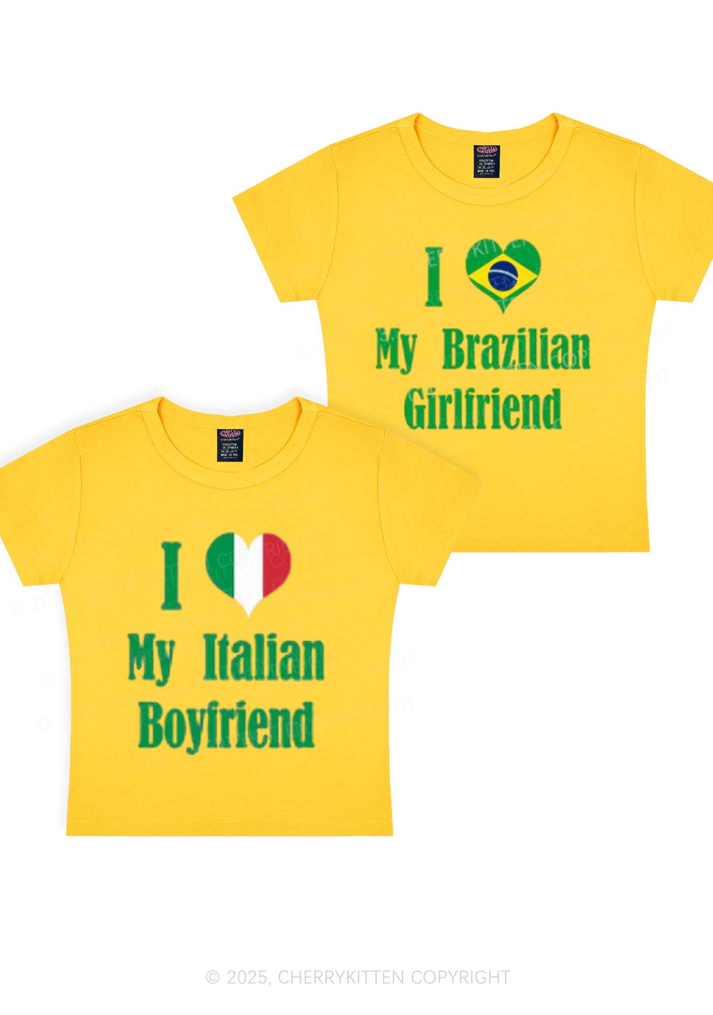 Custom Country Y2K Valentine's Day Baby Tee Cherrykitten