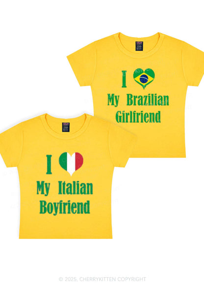 Custom Country Y2K Valentine's Day Baby Tee Cherrykitten