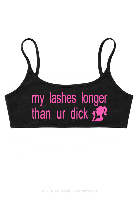 My Lashes Longer Than Your Dxxk Y2K Super Crop Cami Cherrykitten