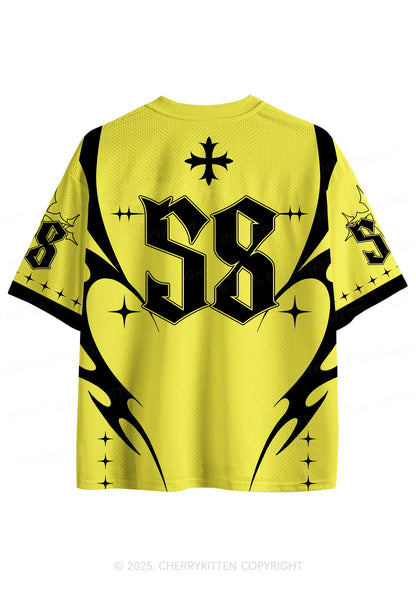 Custom Bright Yellow Cxxt Y2K Sport Jersey Shirts Cherrykitten